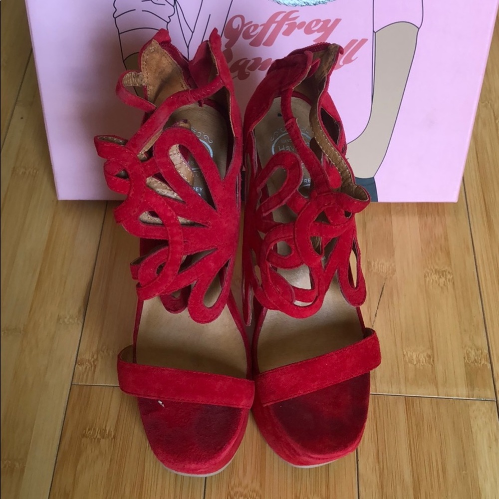 Jeffrey Campbell Corleone Suede Heel-Less platform